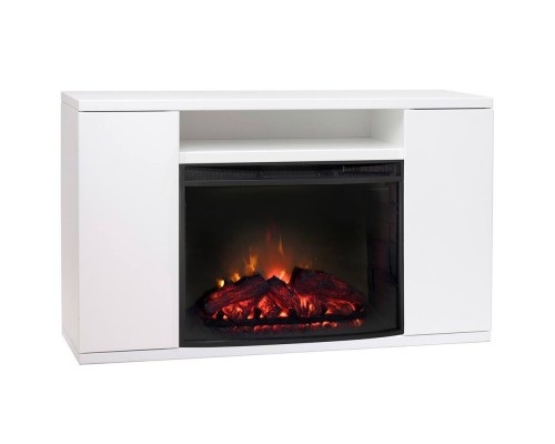 RealFlame Электрокамин Brooklyn 25,5 WT белый с очагом Evrika 25,5 LED