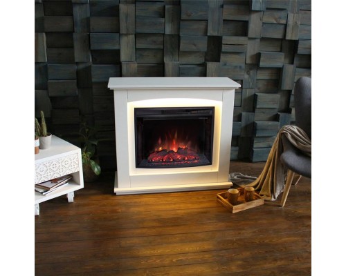 RealFlame Электрокамин Canada 25,5 WT белый с очагом Evrika 25,5 LED
