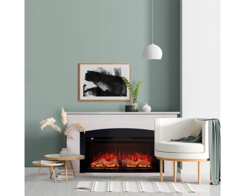 RealFlame Электрокамин Canberra 36 WT пастельно-белый c очагом Joker 36