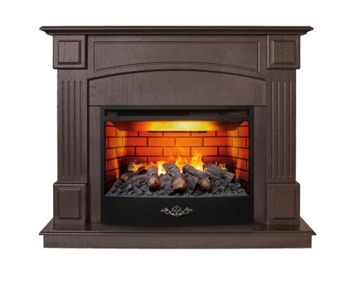 RealFlame Электрокамин Carolina 24/25,5 DN темный орех с очагом 3D Firestar 25,5