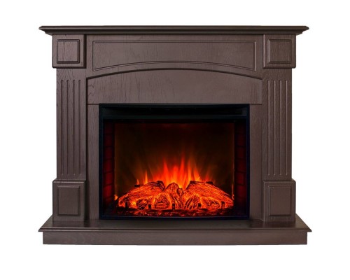 RealFlame Электрокамин Carolina 24/25,5 DN темный орех с очагом Evrika 25,5 LED