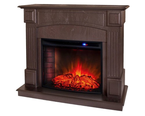 RealFlame Электрокамин Carolina 24/25,5 DN темный орех с очагом Evrika 25,5 LED