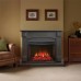RealFlame Электрокамин Carolina 24/25,5 DN темный орех с очагом Evrika 25,5 LED