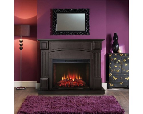 RealFlame Электрокамин Carolina 24/25,5 DN темный орех с очагом Evrika 25,5 LED