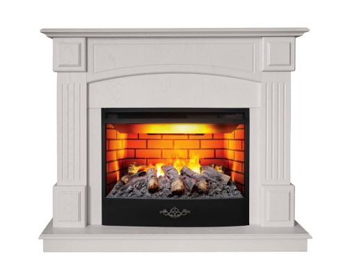 RealFlame Электрокамин Carolina 24/25,5 WT бьянко с очагом 3D Firestar 25,5
