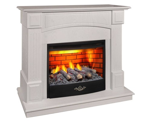 RealFlame Электрокамин Carolina 24/25,5 WT бьянко с очагом 3D Firestar 25,5
