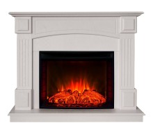 RealFlame Электрокамин Carolina 24/25,5 WT бьянко с очагом Evrika 25,5 LED