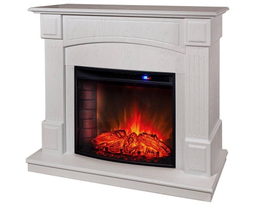 RealFlame Электрокамин Carolina 24/25,5 WT бьянко с очагом Evrika 25,5 LED