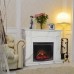 RealFlame Электрокамин Carolina 24/25,5 WT цвет мрамор белый с очагом Evrika 25,5 LED