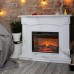 RealFlame Электрокамин Carolina 24/25,5 WT цвет мрамор белый с очагом Irvine 24