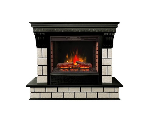 RealFlame Электрокамин Castle 25,5 AO античный дуб с очагом Sparta 25,5 LED