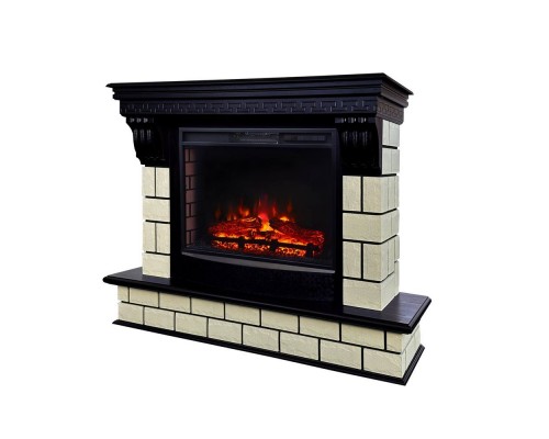 RealFlame Электрокамин Castle 25,5 AO античный дуб с очагом Sparta 25,5 LED
