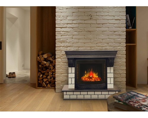 RealFlame Электрокамин Castle 25,5 DN орех с очагом Evrika 25,5 LED