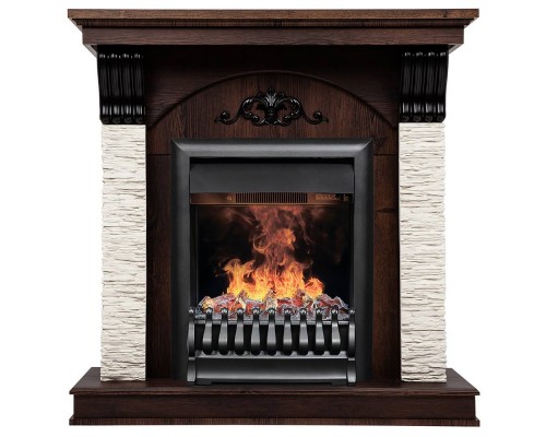RealFlame Электрокамин Corfino NT орех с очагом 3D Oregan RealFlame Электрокамин Corfino NT орех с очагом 3D Oregan