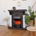 RealFlame Электрокамин Corfino NT орех с очагом Fobos Lux Black