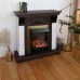 RealFlame Электрокамин Corfino NT орех с очагом Majestic Lux Brass