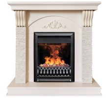 RealFlame Электрокамин Corfino WT айвори с очагом 3D Oregan