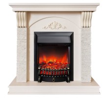 RealFlame Электрокамин Corfino WT айвори с очагом Fobos Lux Black