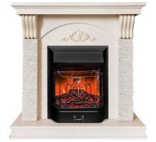 RealFlame Электрокамин Corfino WT айвори с очагом Majestic Lux Black