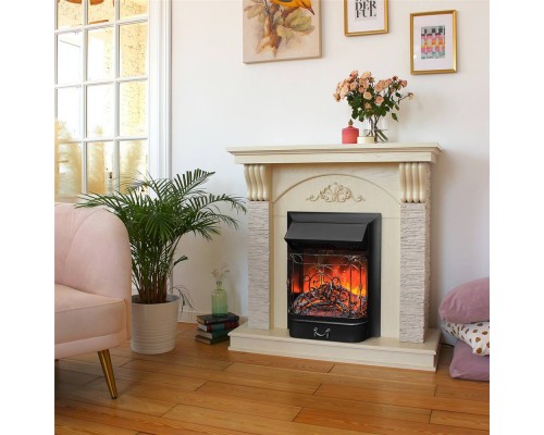 RealFlame Электрокамин Corfino WT айвори с очагом Majestic Lux Black