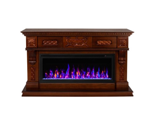 RealFlame Электрокамин Corsica 42/BV NT орех с очагом Saphir 42
