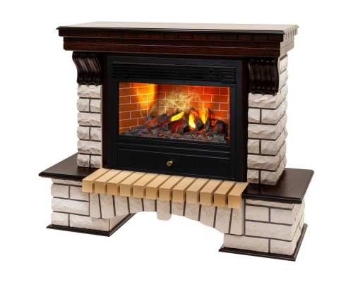RealFlame Электрокамин Country 26 AO античный дуб с очагом 3D Novara