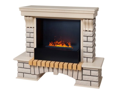 RealFlame Электрокамин Country 26 WT с очагом 3D Cassette 630 Black Panel