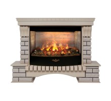 RealFlame Электрокамин Country 33/33W WT с очагом 3D Firestar 33