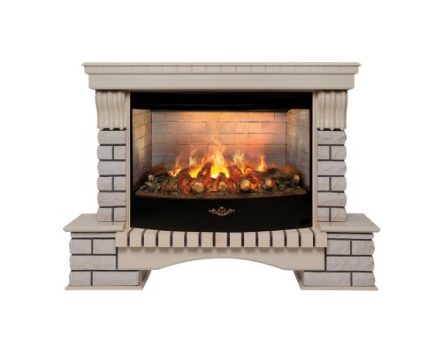 RealFlame Электрокамин Country 33/33W WT с очагом 3D Firestar 33