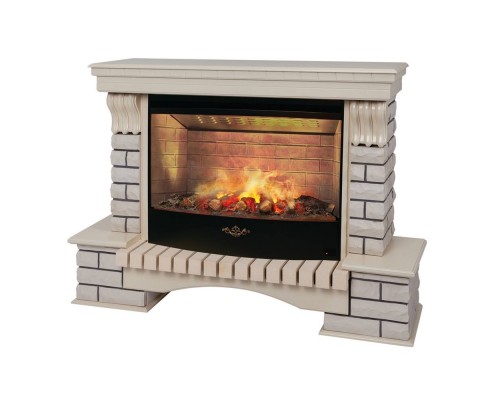 RealFlame Электрокамин Country 33/33W WT с очагом 3D Firestar 33