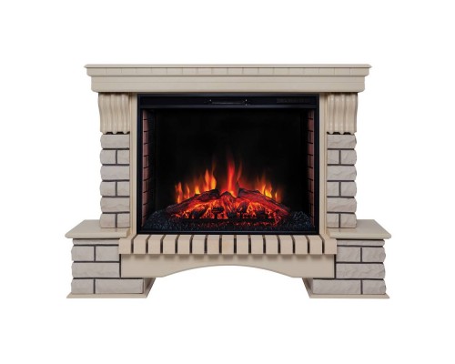 RealFlame Электрокамин Country 33/33W WT с очагом Epsilon 33