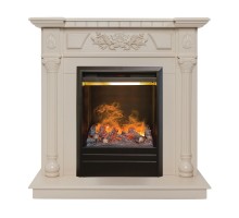 RealFlame Электрокамин Dacota WT белый дуб с очагом 3D Olympic