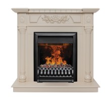 RealFlame Электрокамин Dacota WT белый дуб с очагом 3D Oregan