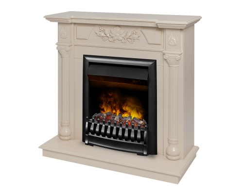 RealFlame Электрокамин Dacota WT белый дуб с очагом 3D Oregan