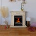 RealFlame Электрокамин Dacota WT белый дуб с очагом 3D Oregan