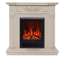 RealFlame Электрокамин Dacota WT белый дуб с очагом Eugene
