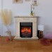 RealFlame Электрокамин Dacota WT белый дуб с очагом Majestic Lux Black