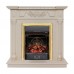 RealFlame Электрокамин Dacota WT белый дуб с очагом Majestic Lux Brass