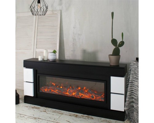 RealFlame Электрокамин Denver 42/BV BLM черный с очагом Beverly 1000
