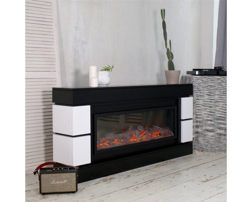 RealFlame Электрокамин Denver 42/BV BLM черный с очагом Beverly 1000