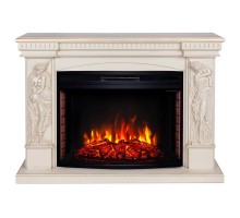 RealFlame Электрокамин Diva 33 WT белый дуб с золотой патиной с очагом Firespace 33 S IR