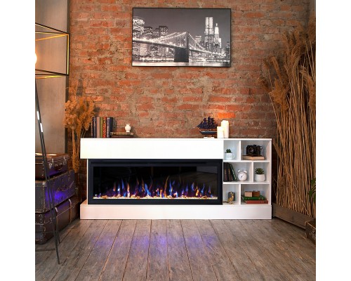 RealFlame Электрокамин Dixon 50 WT белый с очагом Saphir 50