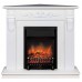 RealFlame Электрокамин Dominica Corner DN белый матовый с очагом Fobos Lux Black RC