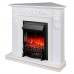 RealFlame Электрокамин Dominica Corner DN белый матовый с очагом Fobos Lux Black