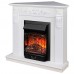 RealFlame Электрокамин Dominica Corner DN белый матовый с очагом Majestic Lux Black