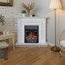RealFlame Электрокамин Dominica Corner DN белый матовый с очагом Majestic Lux Black