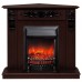 RealFlame Электрокамин Dominica Corner DN орех с очагом Fobos Lux Black