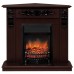 RealFlame Электрокамин Dominica Corner DN орех с очагом Fobos Lux Black RC
