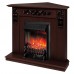 RealFlame Электрокамин Dominica Corner DN орех с очагом Fobos Lux Black RC