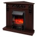 RealFlame Электрокамин Dominica Corner DN орех с очагом Fobos Lux Black